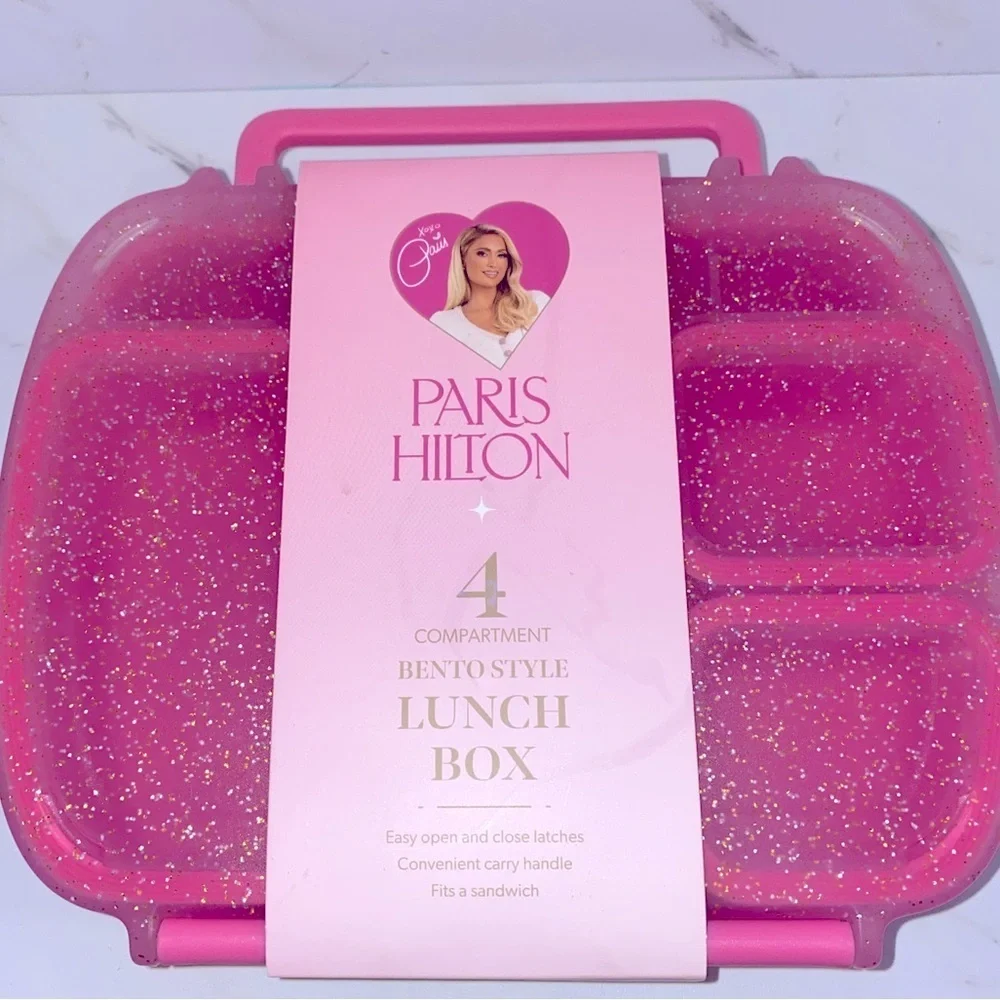 Paris Hilton Bento Lunch Box Pink Glitter - Picture 1 of 7